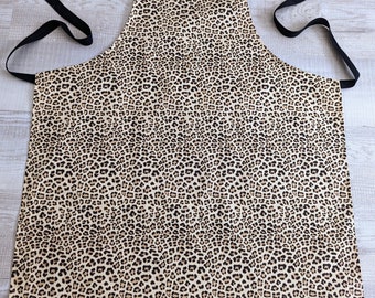 Leopard print water resistant design apron for adults and children