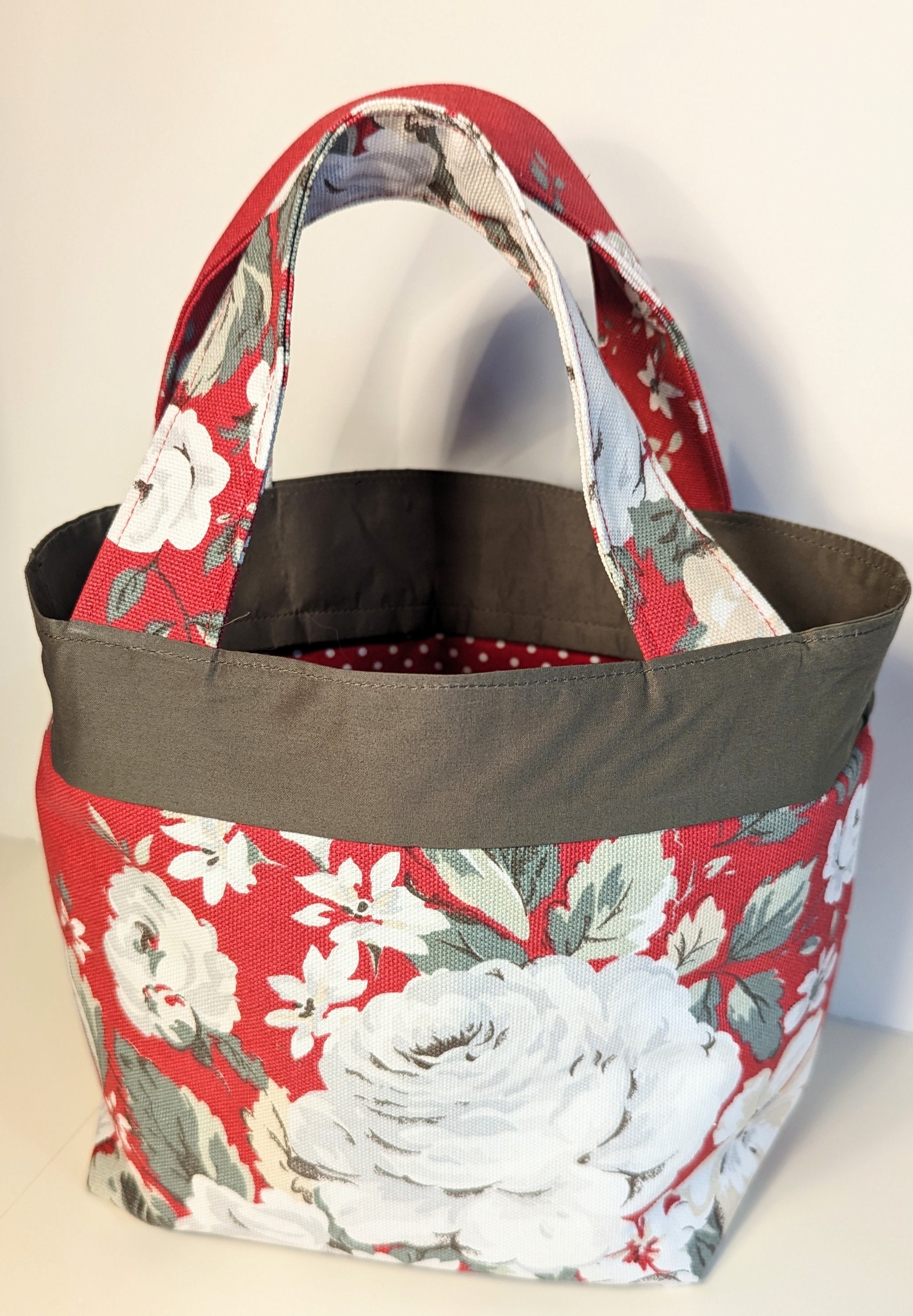 Cath Kidston Hampstead Rose fabric drawstring lunch bag