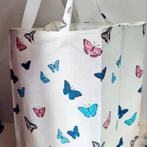 Shopping/tote bag made in  Sophie Allport Butterfly fabric