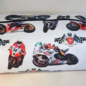 Sports bike fabric toiletry / dopp bag