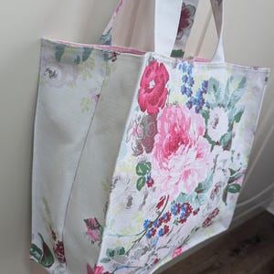Cath Kidston Garden Flowers Shopping / knitting / book tote bag