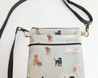 Sophie Allport Labradors and Retrievers fabric dog walking bag