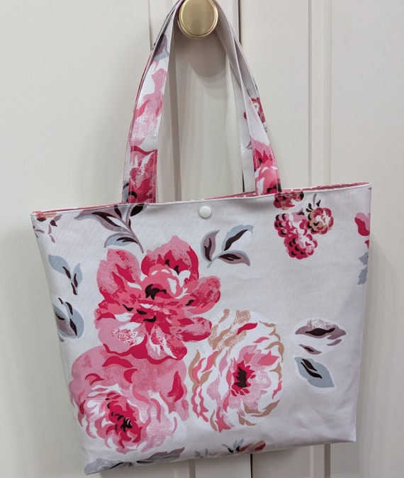 Handtasche aus Cath Kidston Brampton Bunch Raspberry Wachstuch Etsy Schweiz