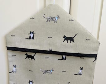 Sophie Allport Purr-fect Cats fabric peg bag