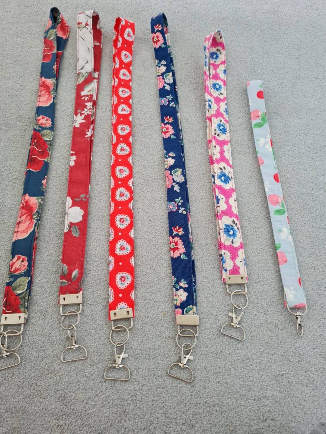 Handmade Lanyards in Cath Kidston Cotton Duck Fabric Etsy UK