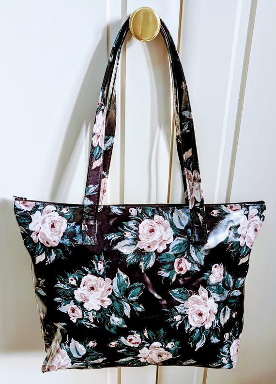 Cath Kidston Devonshire Rose Charcoal Oilcloth Bag Ireland