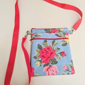 Cath Kidston Royal Rose fabric cross body bag