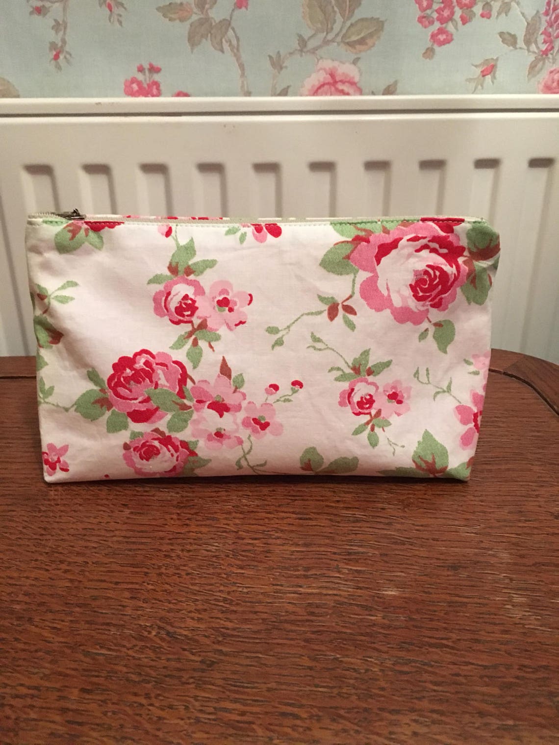 Cosmetic Bag Made in Cath Kidston Rosali Fabric Etsy UK