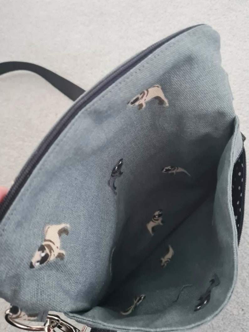 Sophie Allport Pug Fabric Dog Walking Bag Etsy UK