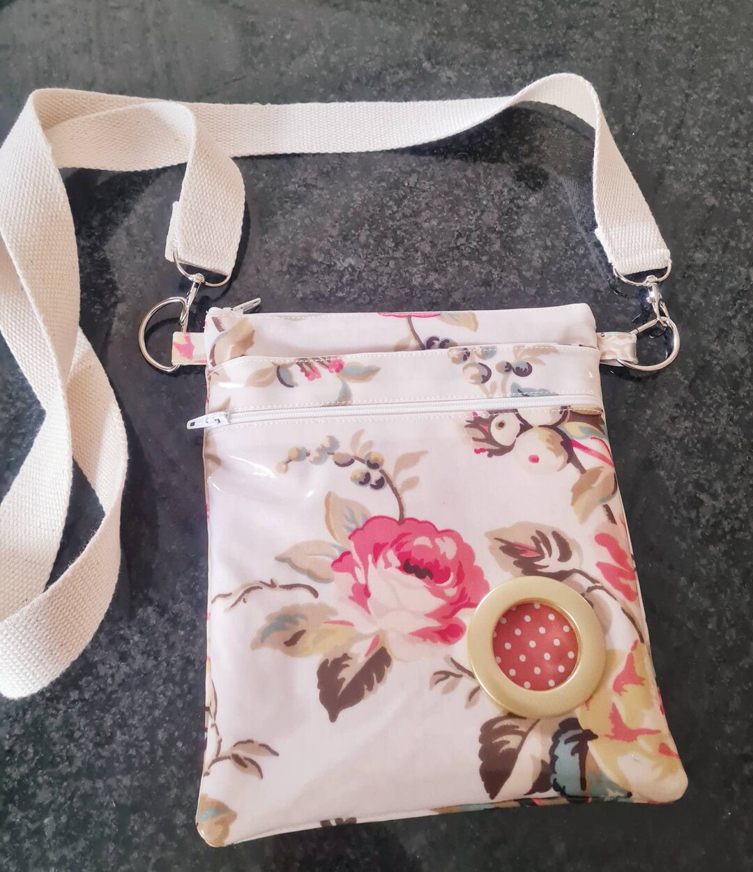 Cath Kidston Garden Rose Oilcloth Dog Walking Bag Etsy UK