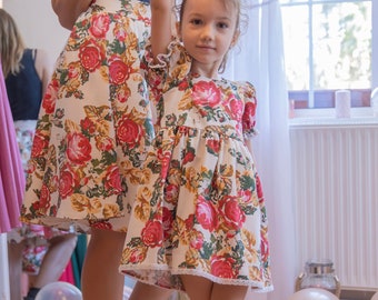 Mamá bebé a juego Etno falda y vestido-mamá niño trajes de cumpleaños-mamá y yo ropa a juego -regalo para mamá- mamá ropa de niño pequeño