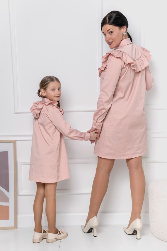 sachin and babi light blue dress Mother & Daughter Matching Dresses
