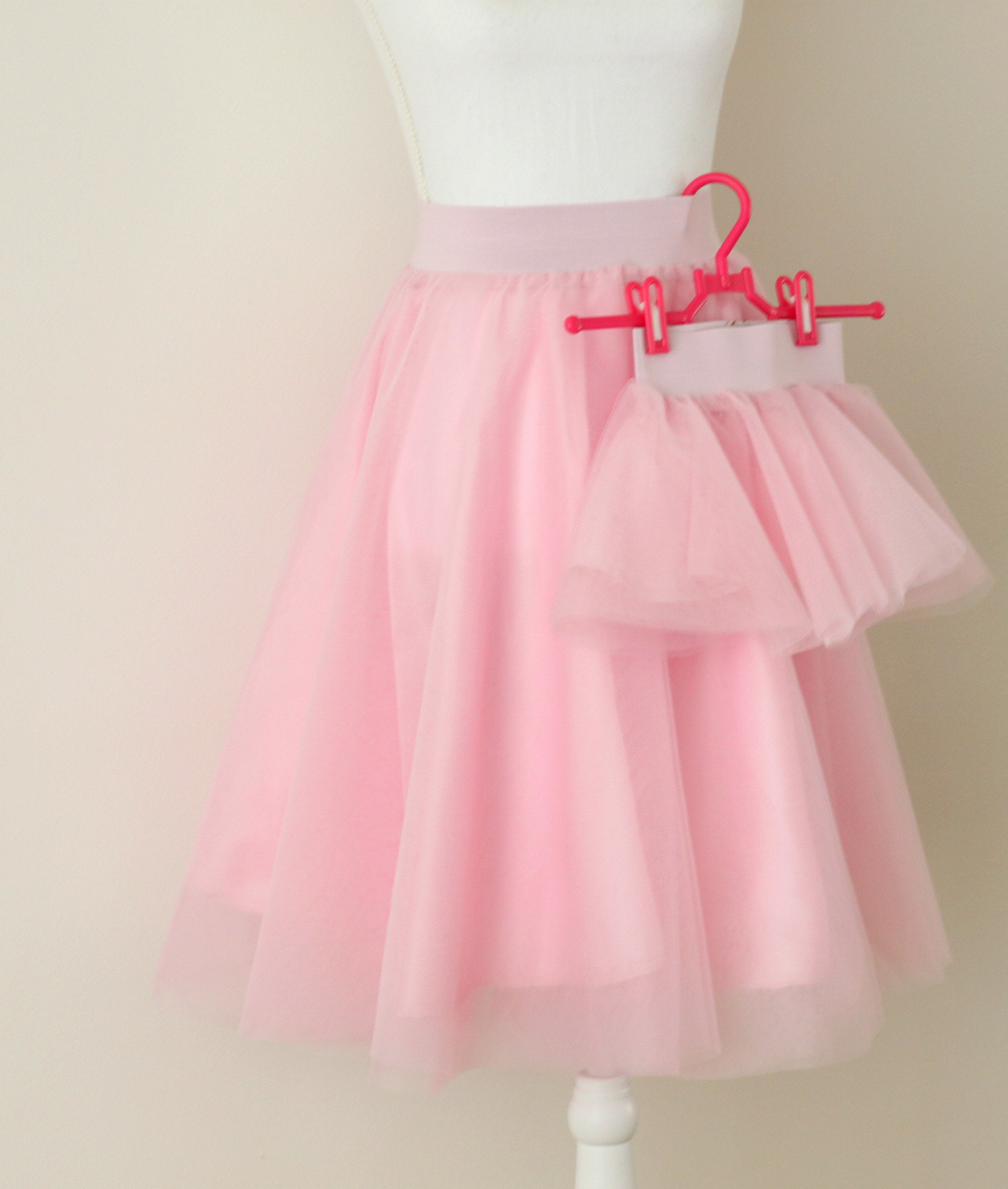 Mommy and Me Light Pink Outfits Matching Pink Skirts Gift - Etsy
