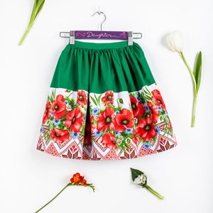 Matching Mom and Daughter Poppies Skirts/Matching Outfits/Skirt for girls/Mommy and baby skirts/Mother daughter skirt/Mommy and me clothing image 5