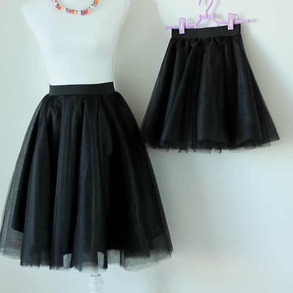 Black Tulle Skirt - Etsy