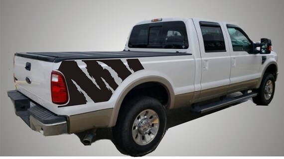 2X Rear Bedside Vinyl Decals For Ford F150 2015 2020 Distressed Flag Off Road Graphics 