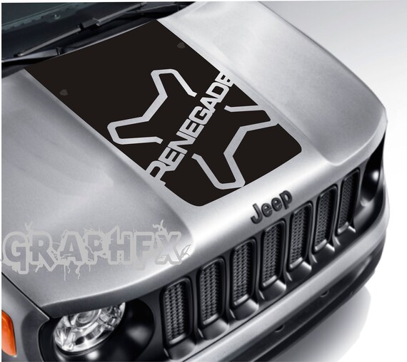 Vinyl Hood Decal for Jeep Renegade Blackout Logo Graphic Etsy