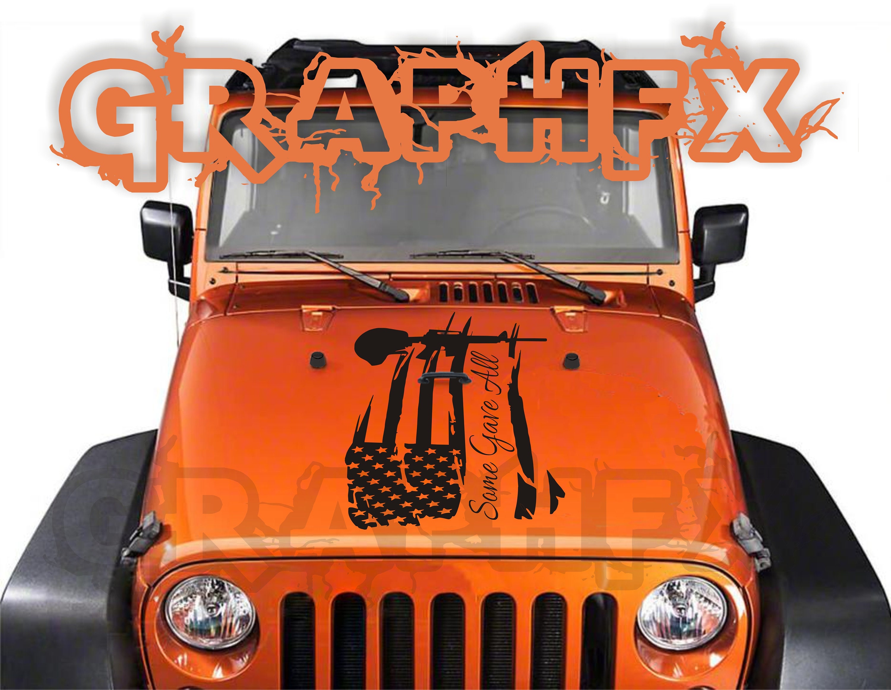 Vinyl Hood Decal Compatible with Jeep Wrangler Jk Lj Tj Etsy