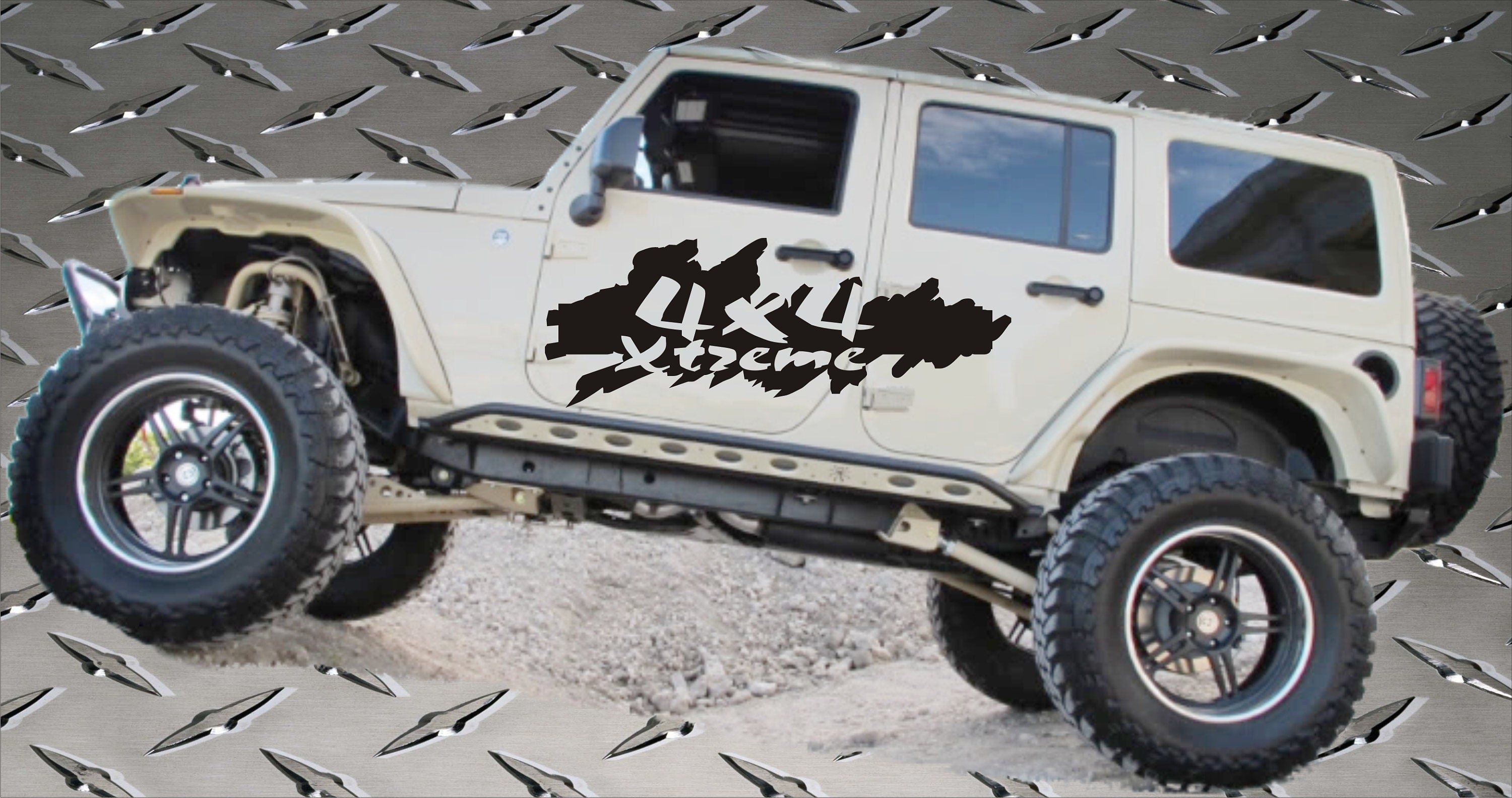 2X Side Vinyl Decals for Jeep Wrangler JK JKU 20072018 4x4 Etsy