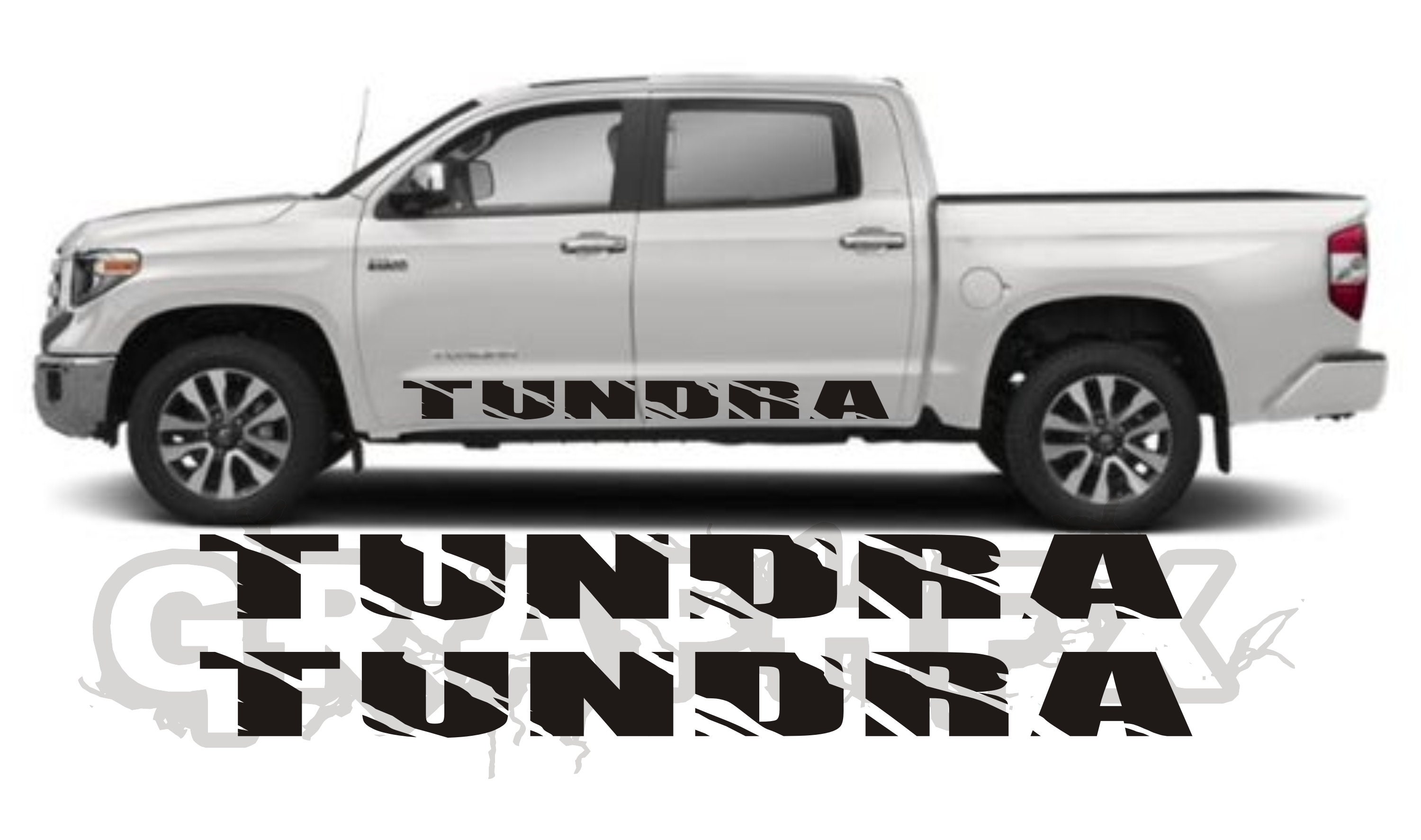 2X Side Vinyl Decals for Toyota Tundra 20072020 Lettering Etsy