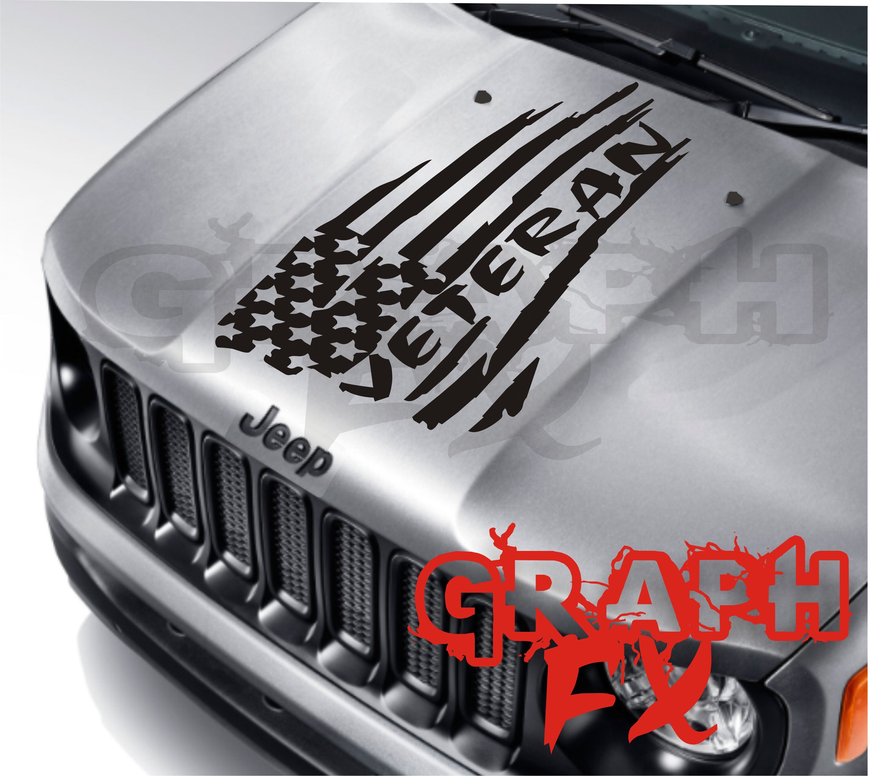 Vinyl Hood Decal Compatible with Jeep Renegade 20152020 Etsy