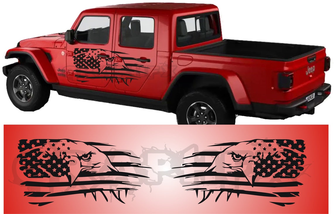 2X Side Vinyl Decals For Jeep Gladiator 20192020 Etsy