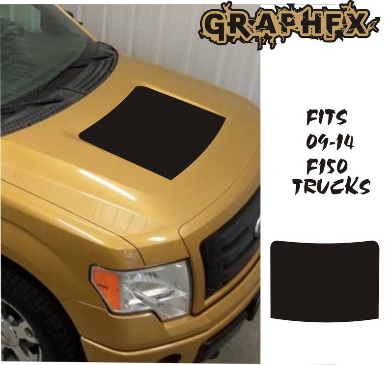 Vinyl Hood Decal For Ford F 150 Trucks 09 14 Blackout Solid Graphic Sticker