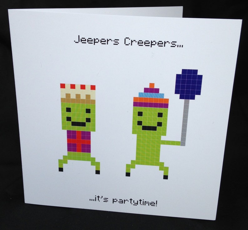 Children's Birthday Card Minecraft Inspired Birthday Etsy Children's Birthday Card Minecraft Inspired Birthday Etsy