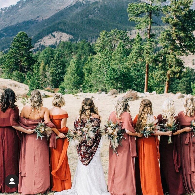 shawl bridesmaid dress