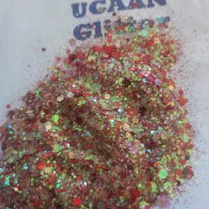 Strawberry Shortcake Glitter Mix - For Resin, Nails, Jewelry, DIY, Scrapbooking, bling
