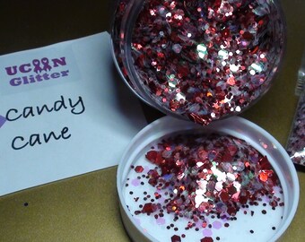 Candy Cane Chunky Glitter for resin, DIY crafts, jewelry, slime, high quality, beautiful sparkle – assorted sizes available