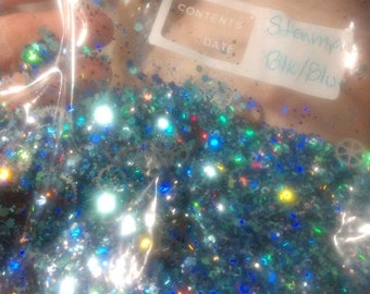 Black and Blue Steampunk Glitter Mix, Resin, Nails, Scrapbooking