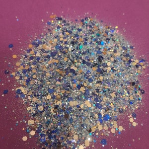 Blueberry Muffin Glitter Mix - For Resin, Nails, Jewelry, DIY, Scrapbooking, etc. Asstd Sizes