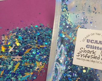 Shark Infested Glitter for resin, DIY crafts, jewelry, slime, high quality, beautiful sparkle, super blingy