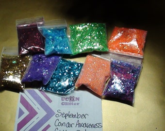 Cancer Awareness Glitter Set, DIY Crafts & Jewelry Making