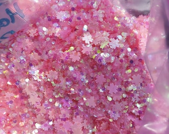 Cherry Blossom Glitter Mix for resin, DIY, crafts, jewelry, slime. -  Purchases support our cause