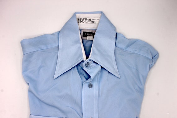 Vintage Light Blue Half Sleeve Casual Shirt - image 6