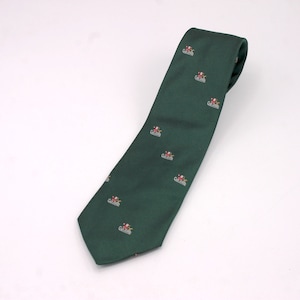 Vintage Green Necktie with Santa in His Sleigh - Mark Pendleton