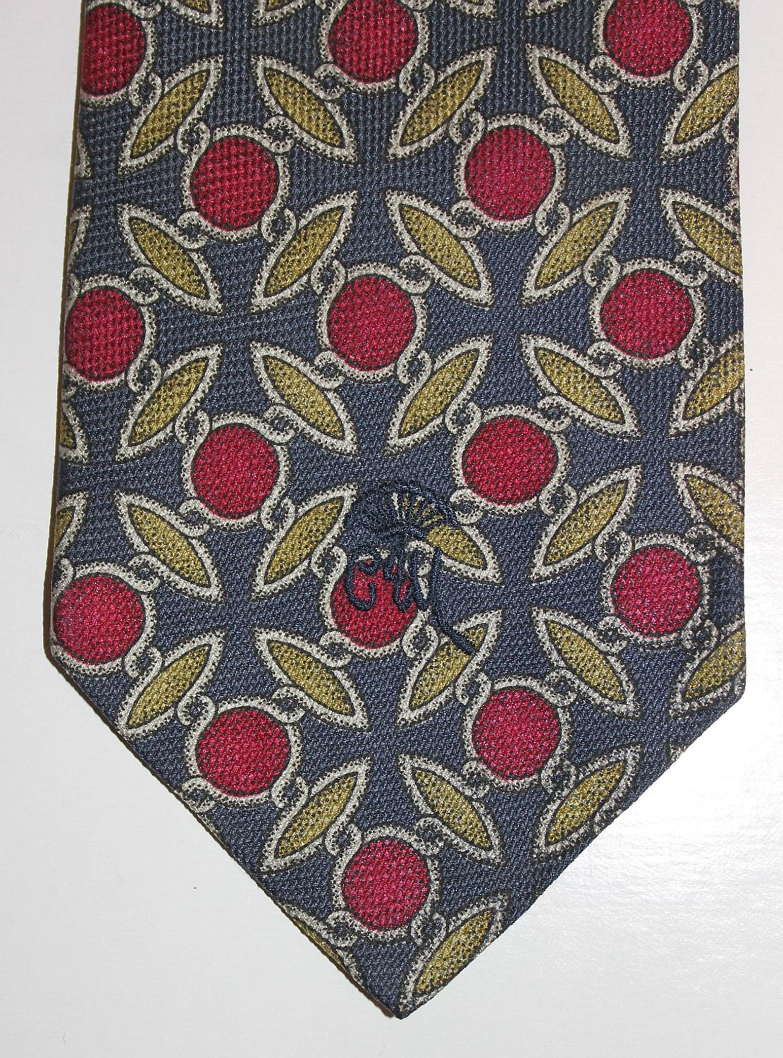 Blue Countess Mara Necktie With Lime and Pink Lattice Pattern - Etsy