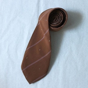 Vintage Light Brown Silk Lanvin Necktie