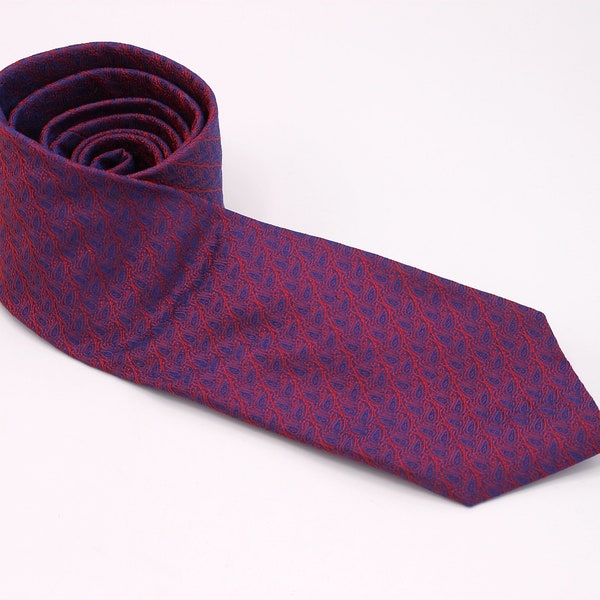 Brilliant Blue  with Red Mini Paisley Tie by Charles Tyrwhitt
