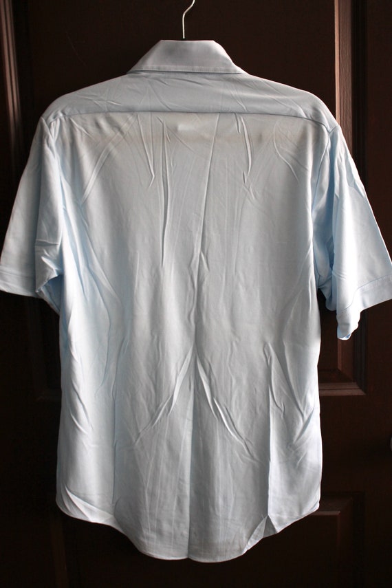 Vintage Light Blue Half Sleeve Casual Shirt - image 5