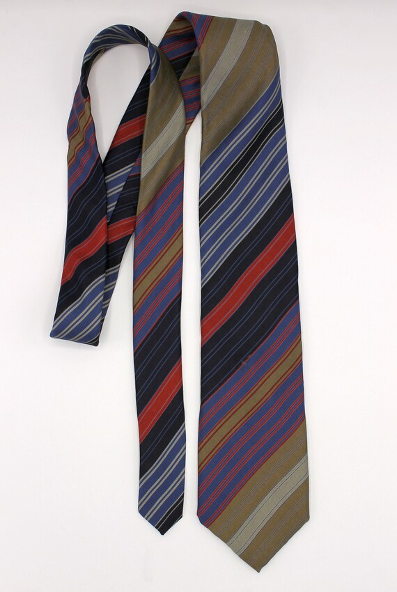 Vintage Multicolored Striped Tie By Pierre Cardin - image 4