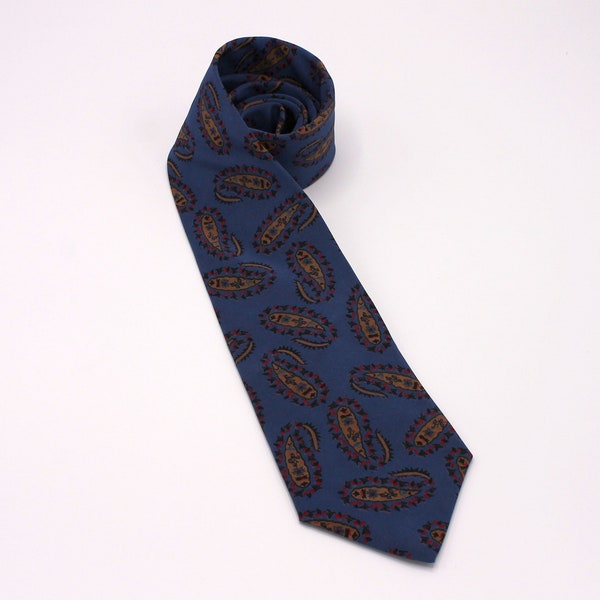 Vintage Blue with Tan Paisley Tie by Damon