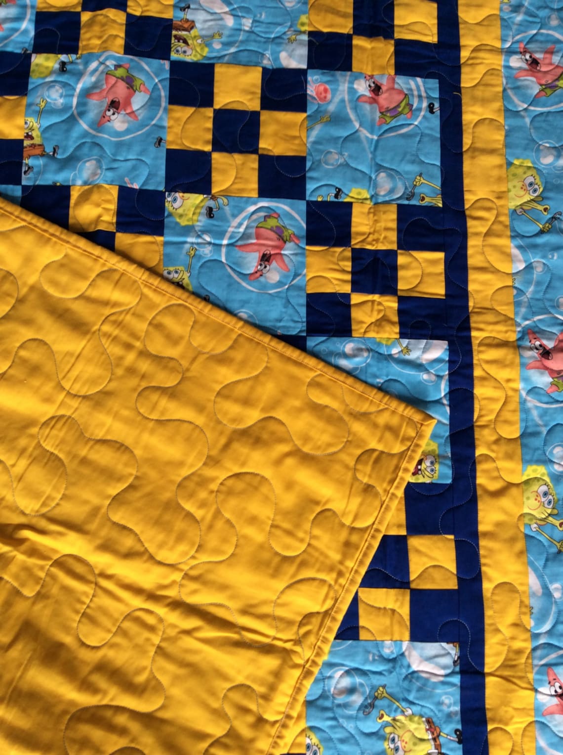 SPONGEBOB Quilt Any Child Will LOVE Perfect for Crib or Lap Quilt or