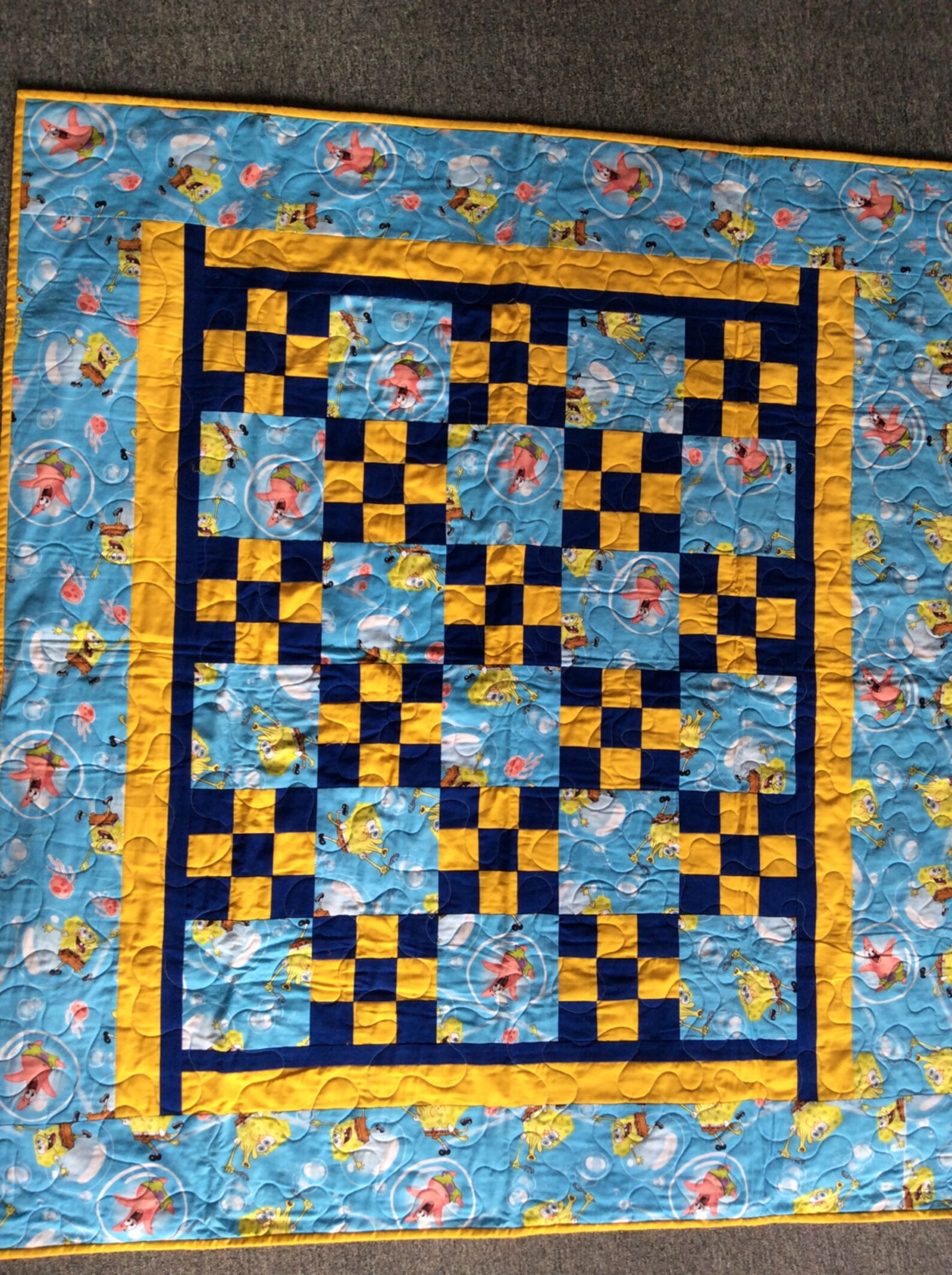 SPONGEBOB Quilt Any Child Will LOVE Perfect for Crib or Lap Quilt or
