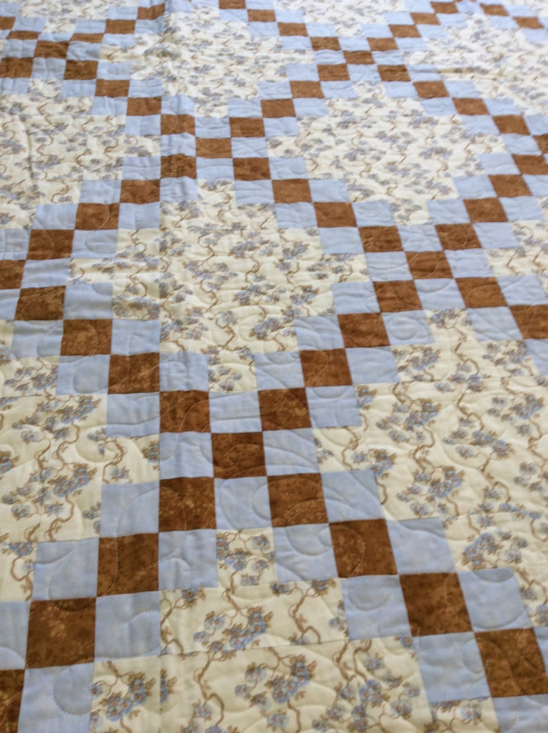 QUEEN SIZE Extra LONG Double Irish Chain Quilt with set of Etsy