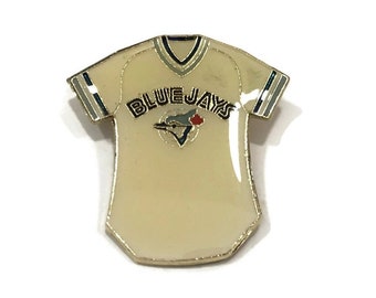 1985 Vintage BLUE JAYS Pin ~ New Nos ~ MLB Baseball Peter David Collector Pin! Brass ~ Hard Enamel ~ 1.25 ~ Rare Retro Jersey ~ Great Gift