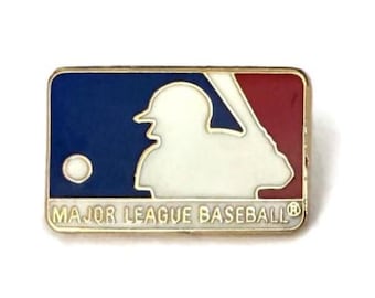 1994 Vintage MLB LOGO Pin ~ Nos ~ Official MLB Baseball Crest Shield Collectors Pin! Shiny Brass ~ Hard Enamel ~Rare Retro~ Great Gift Idea