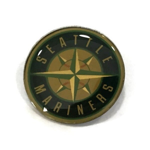 1994 Vintage MARINERS Pin + Backs ~ New ~ Official MLB Baseball Collectors Pin! 1 Inch ~ Metal ~ Domed Enamel ~ Rare Retro ~ Great Gift Idea